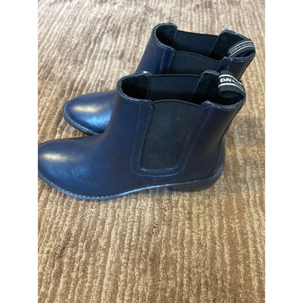 EMU Australia Navy Blue Chelsea Rain Boots Waterproof Elastic Ankle Booties S‎ 9